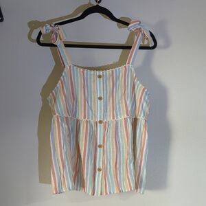 LC Lauren Conrad Multicolor Textured Top